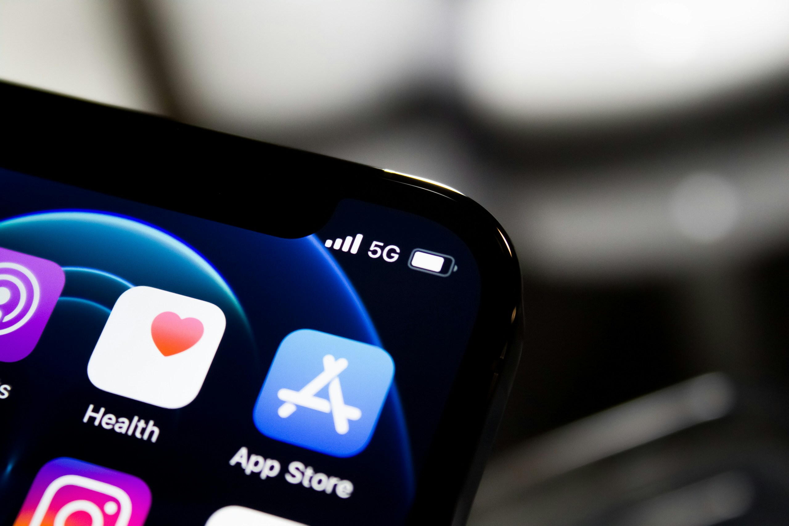 iPhone 12 Pro ansluten till 5G-internet.